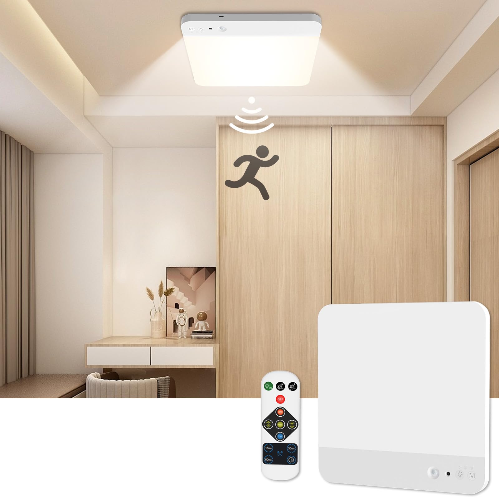 TOOWELL Rechargeable Closet Lights Motion Sensored - Magnetic Battery ...
